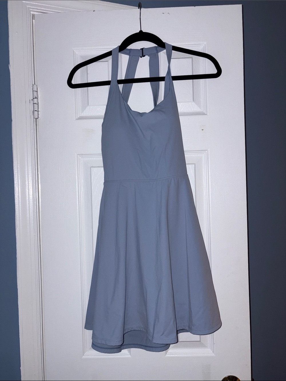HALARA Light Blue Racerback Skater Jumpsuit